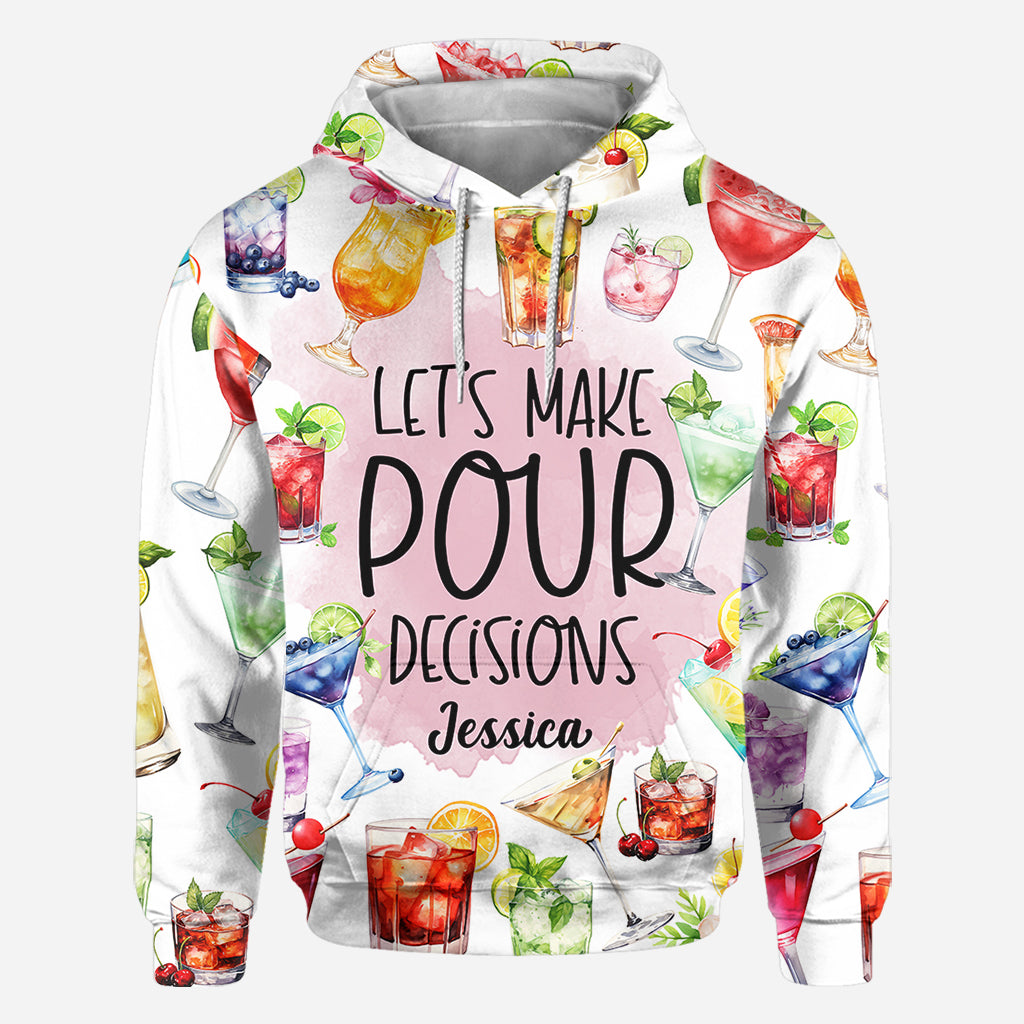 Let's Make Pour Decisions - Personalized Cocktail All Over Shirt