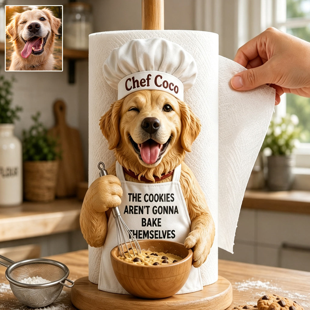 Little Helper - Personalized Dog Paper Towel Stand