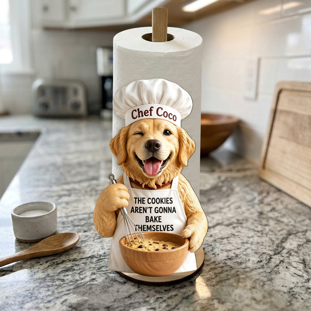 Little Helper - Personalized Dog Paper Towel Stand
