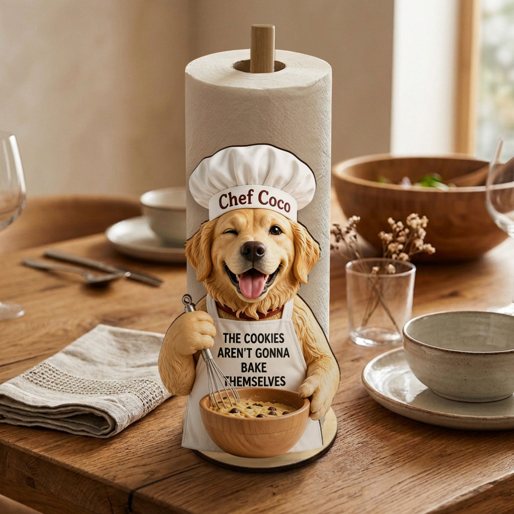 Little Helper - Personalized Dog Paper Towel Stand