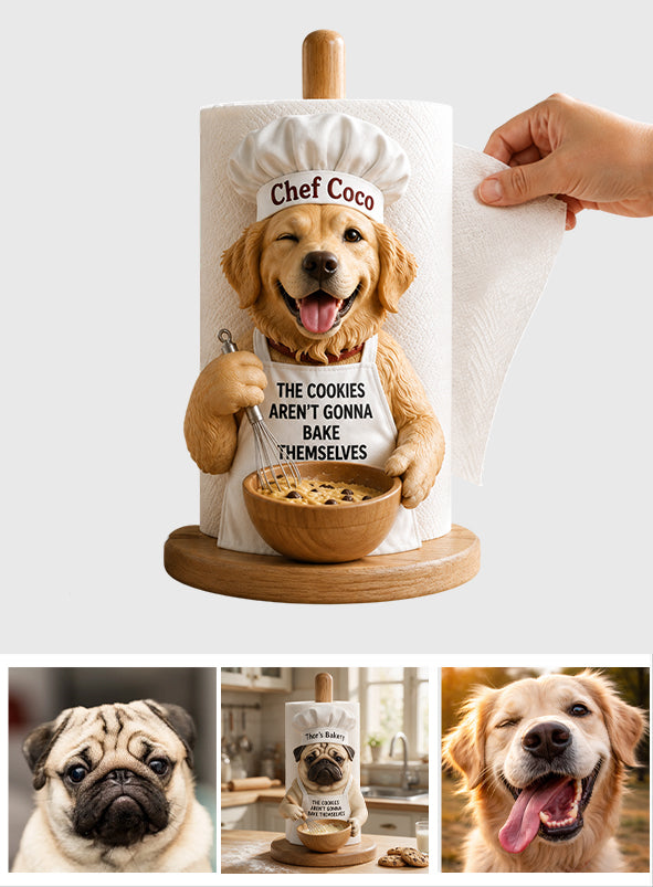 Little Helper - Personalized Dog Paper Towel Stand