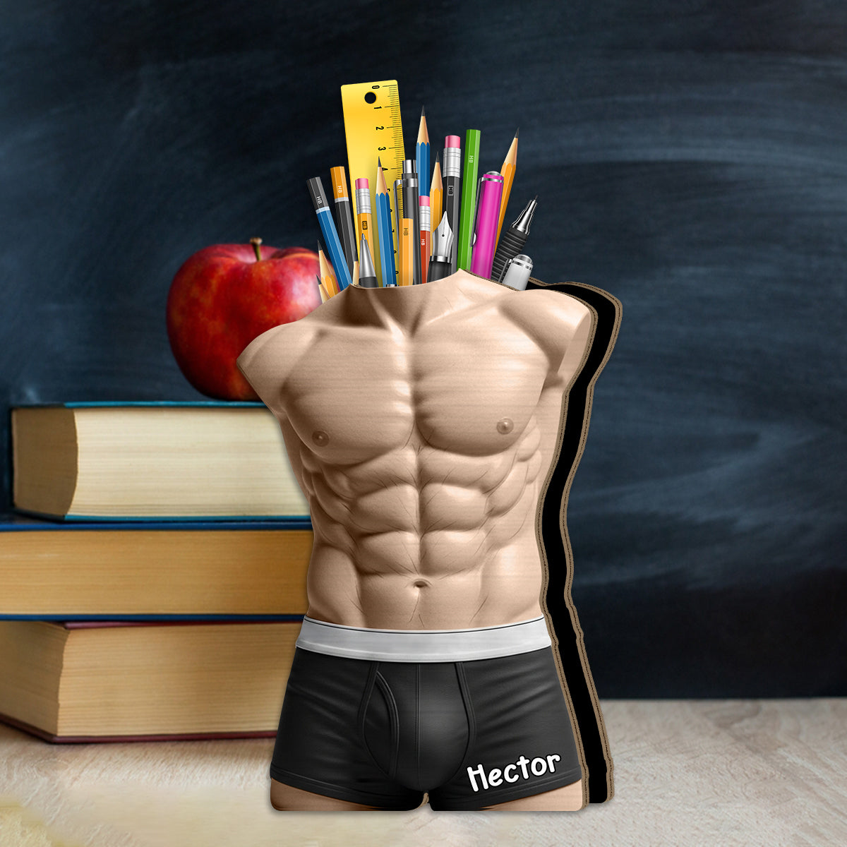 Funny Couple Gift - Personalized Couple Wooden Pen Holder