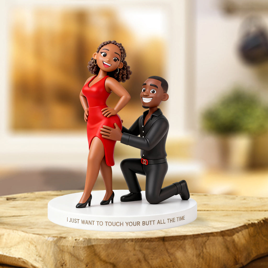 Touching Your Butt All The Time - Personalized Couple Custom Shaped Acrylic Plaque