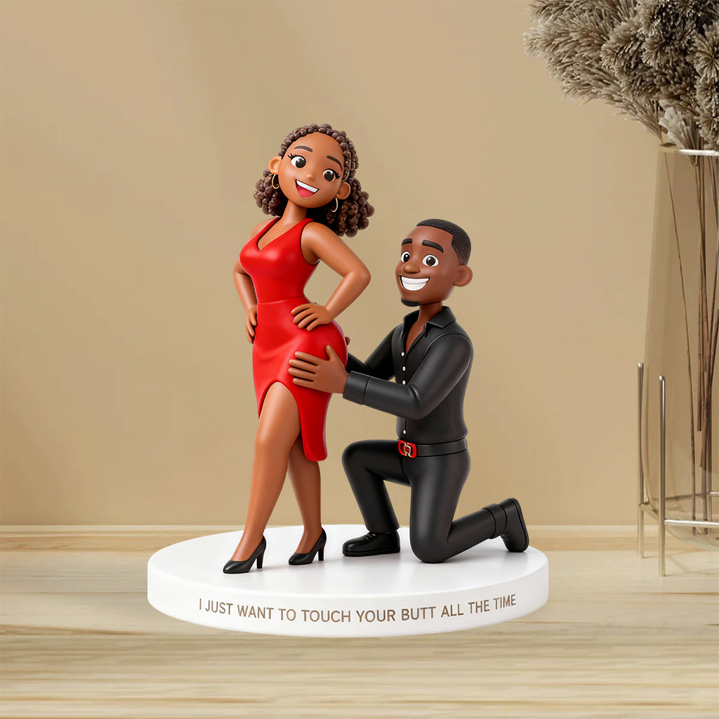 Touching Your Butt All The Time - Personalized Couple Custom Shaped Acrylic Plaque