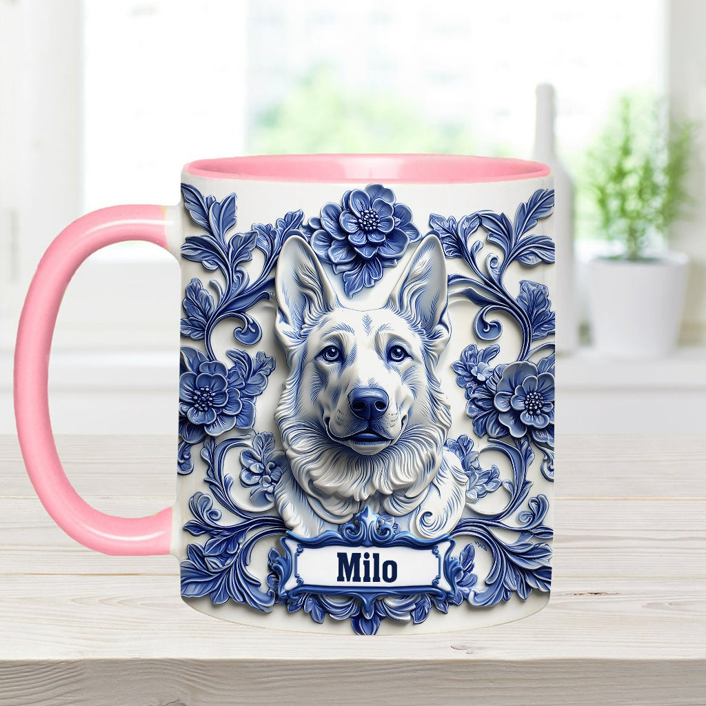 Cute German Shepherd - Personalized Dog Accent Mug