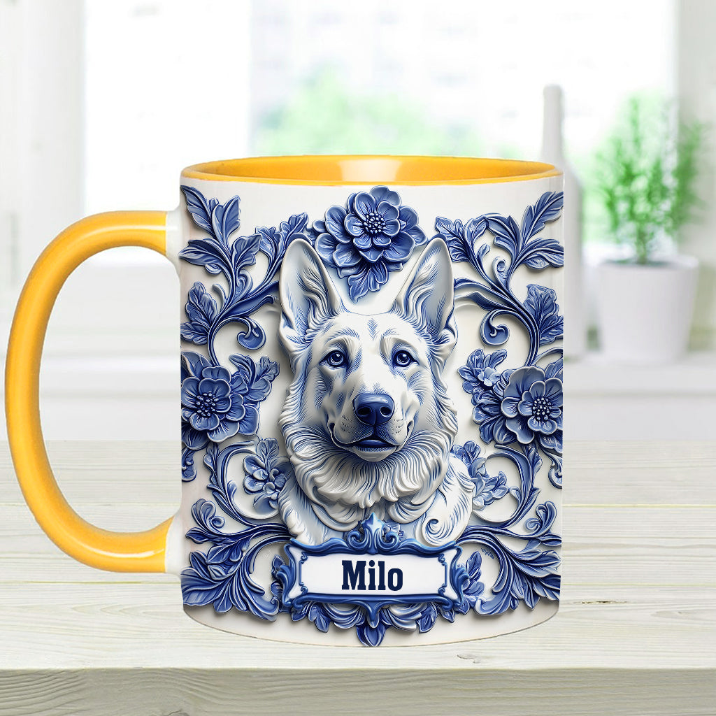 Cute German Shepherd - Personalized Dog Accent Mug