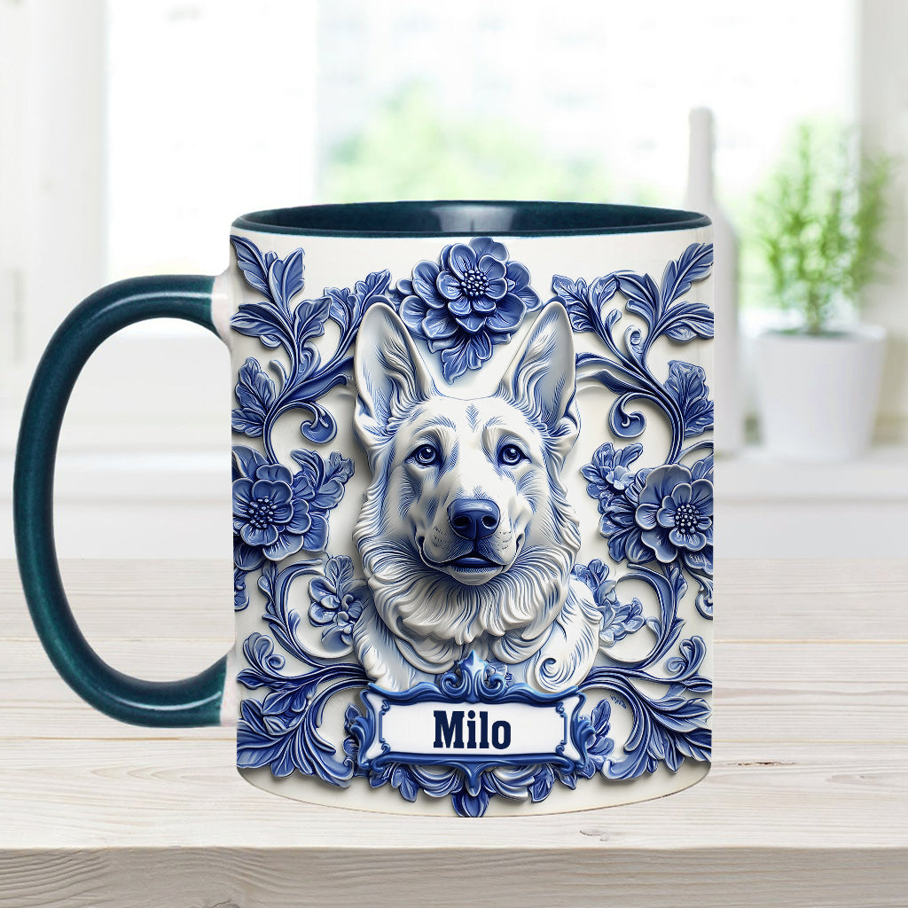 Cute German Shepherd - Personalized Dog Accent Mug