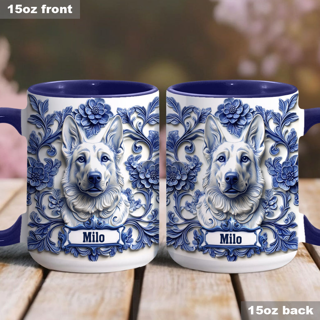 Cute German Shepherd - Personalized Dog Accent Mug
