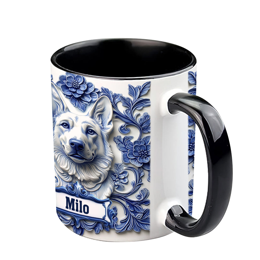 Cute German Shepherd - Personalized Dog Accent Mug