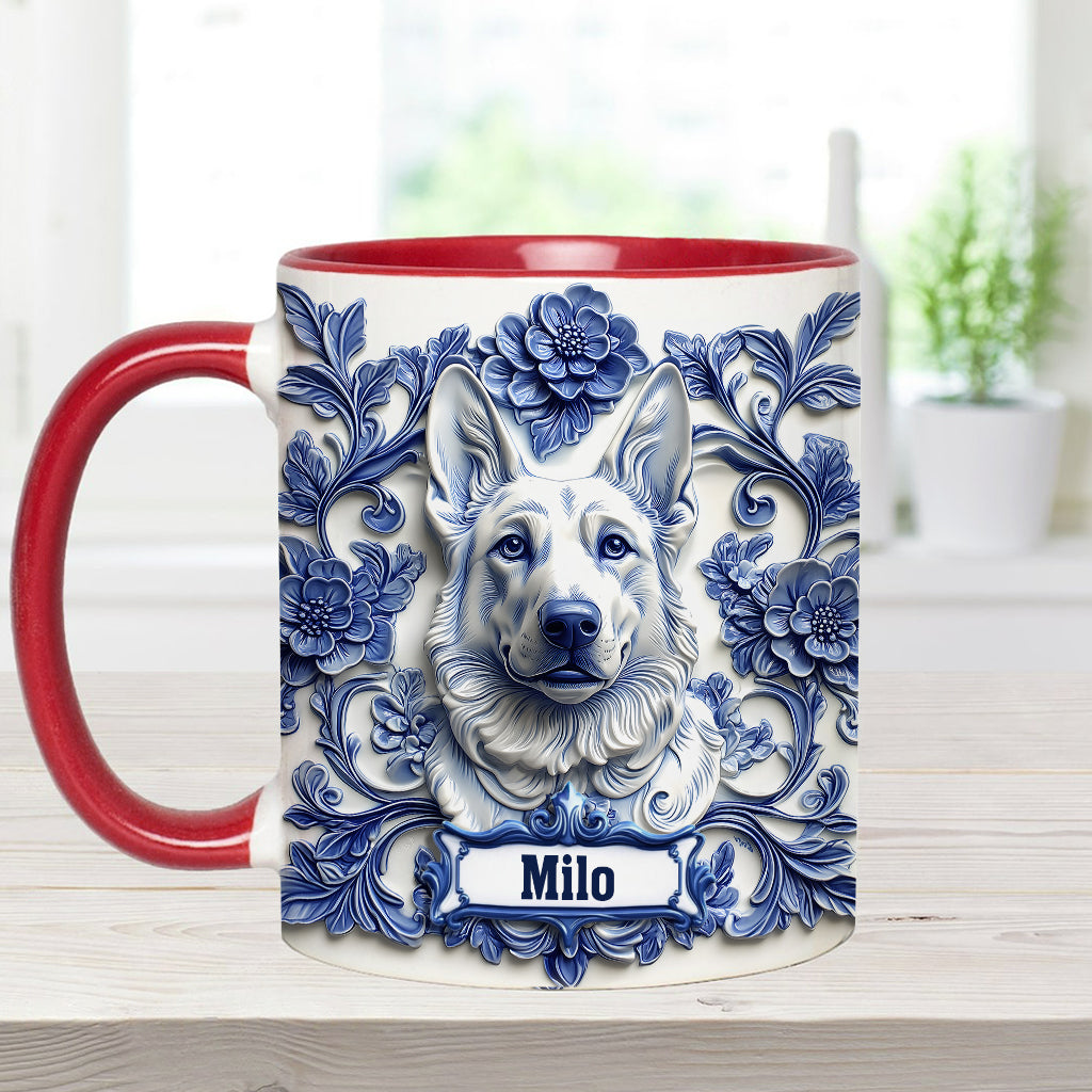 Cute German Shepherd - Personalized Dog Accent Mug