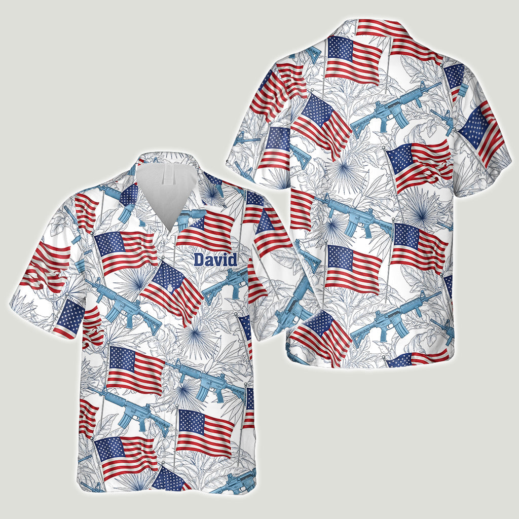 The 4th Of July Hunter - Personalized Hunting Hawaiian Shirt