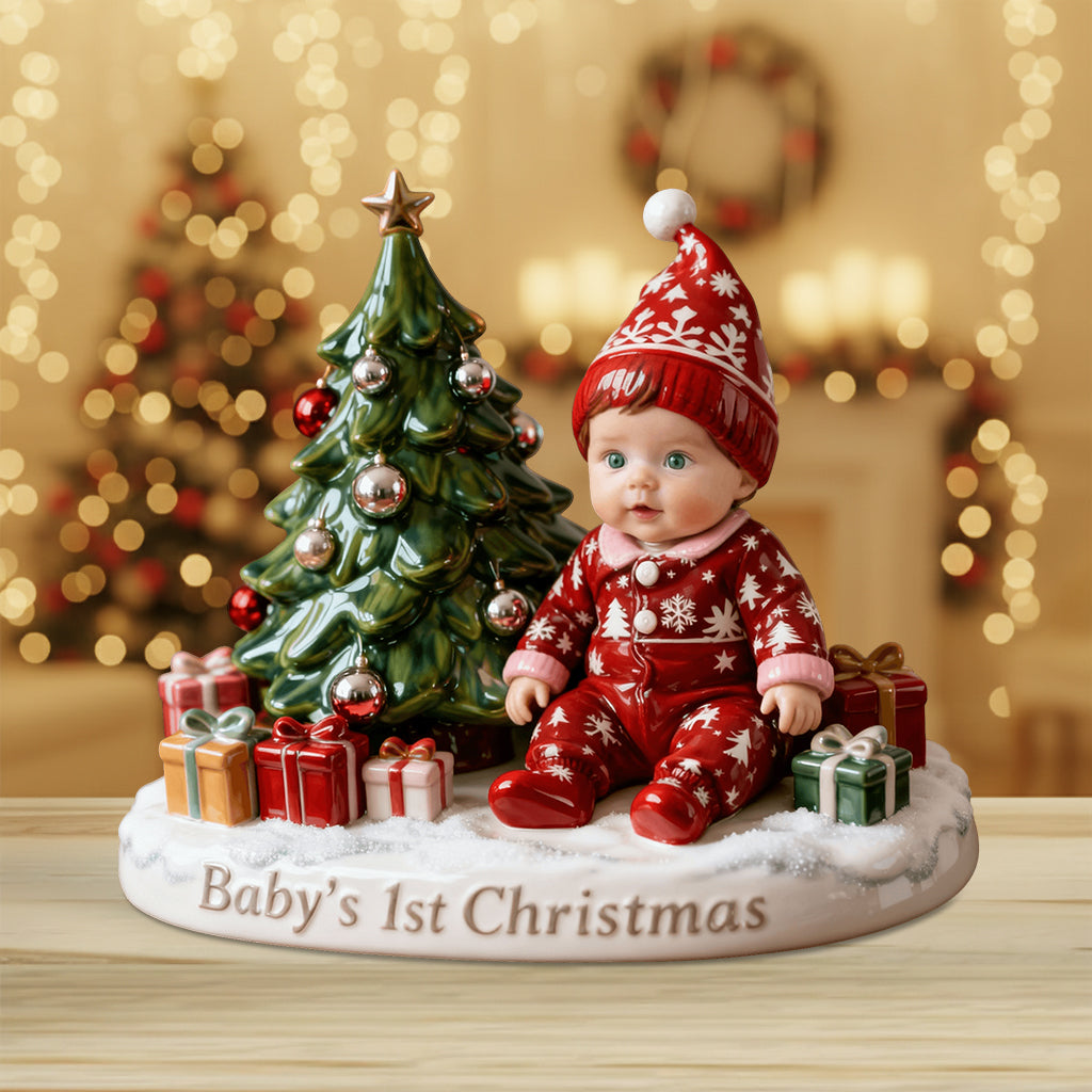 Baby's 1st Christmas - Personalized Kid Custom Shaped Acrylic Plaque