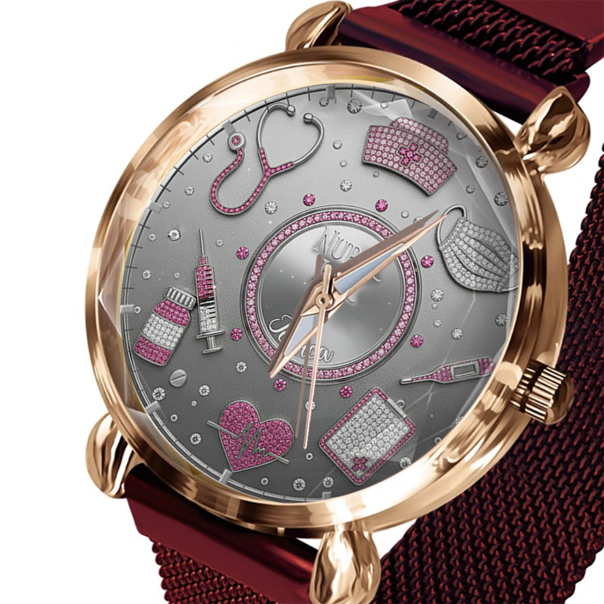 Love Nurse Life - Personalized Nurse Women Hand Watch