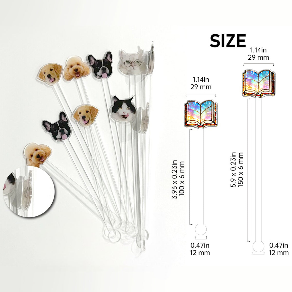 Love Books - Personalized Book Set Accent Mug with Acrylic Stirrers