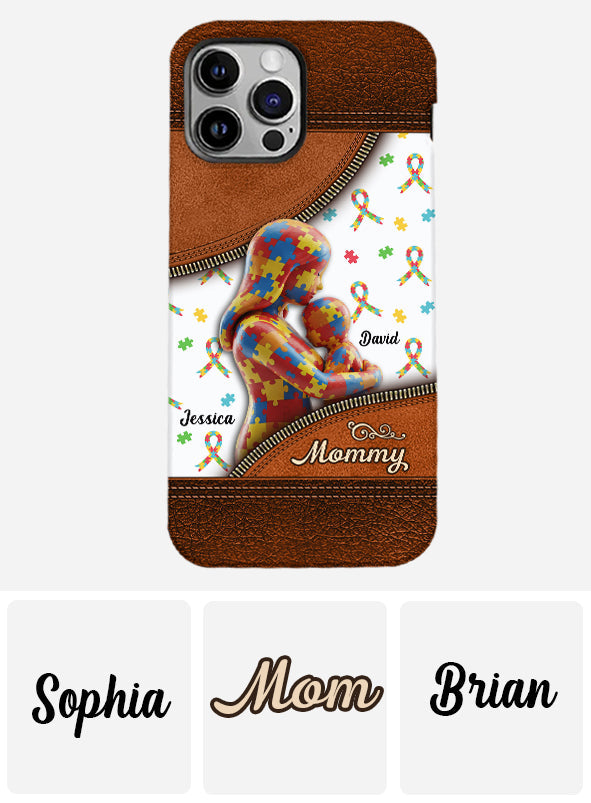 The Love Of A Mother - Personalized Autism Awareness Full Print Phone Case