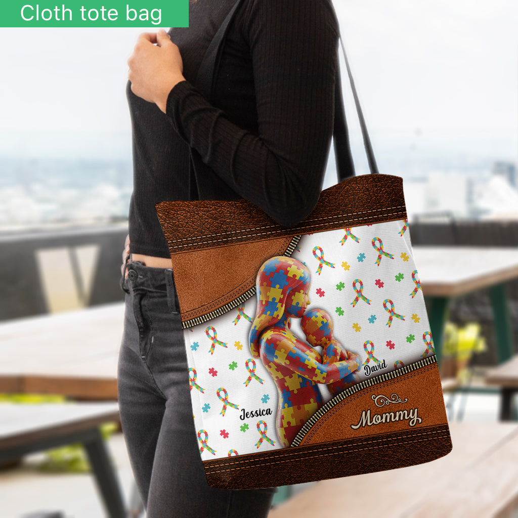 The Love Of The Mother - Personalized Autism Awareness Tote Bag
