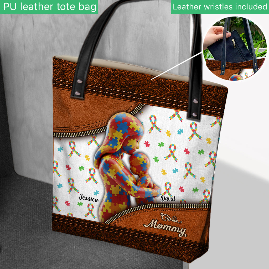 The Love Of The Mother - Personalized Autism Awareness Tote Bag