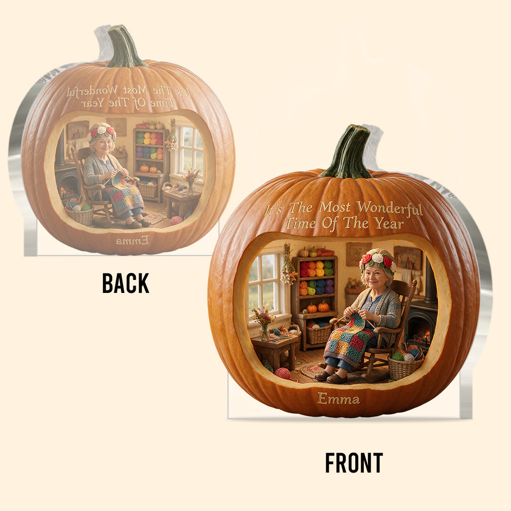 It's Fall Y'all - Personalized Knitting Custom Shaped Acrylic Plaque