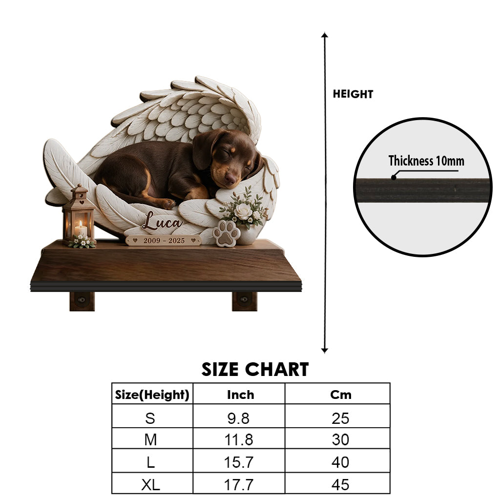 Forever In Our Hearts - Personalized Dog Wooden Floating Shelf
