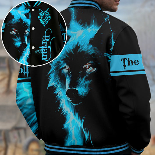 The Wolf - Personalized Wolf Varsity Jacket