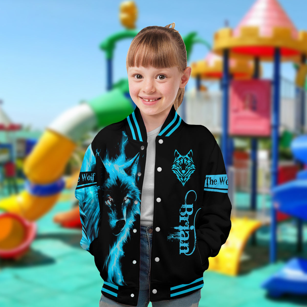 The Wolf - Personalized Wolf Varsity Jacket