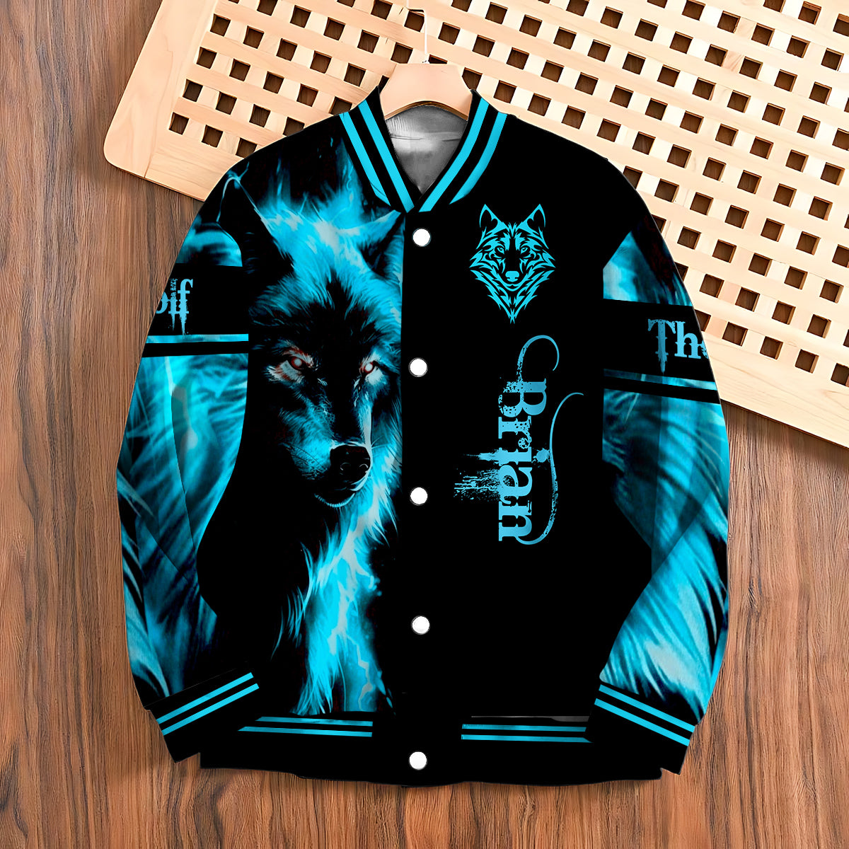 The Wolf - Personalized Wolf Varsity Jacket