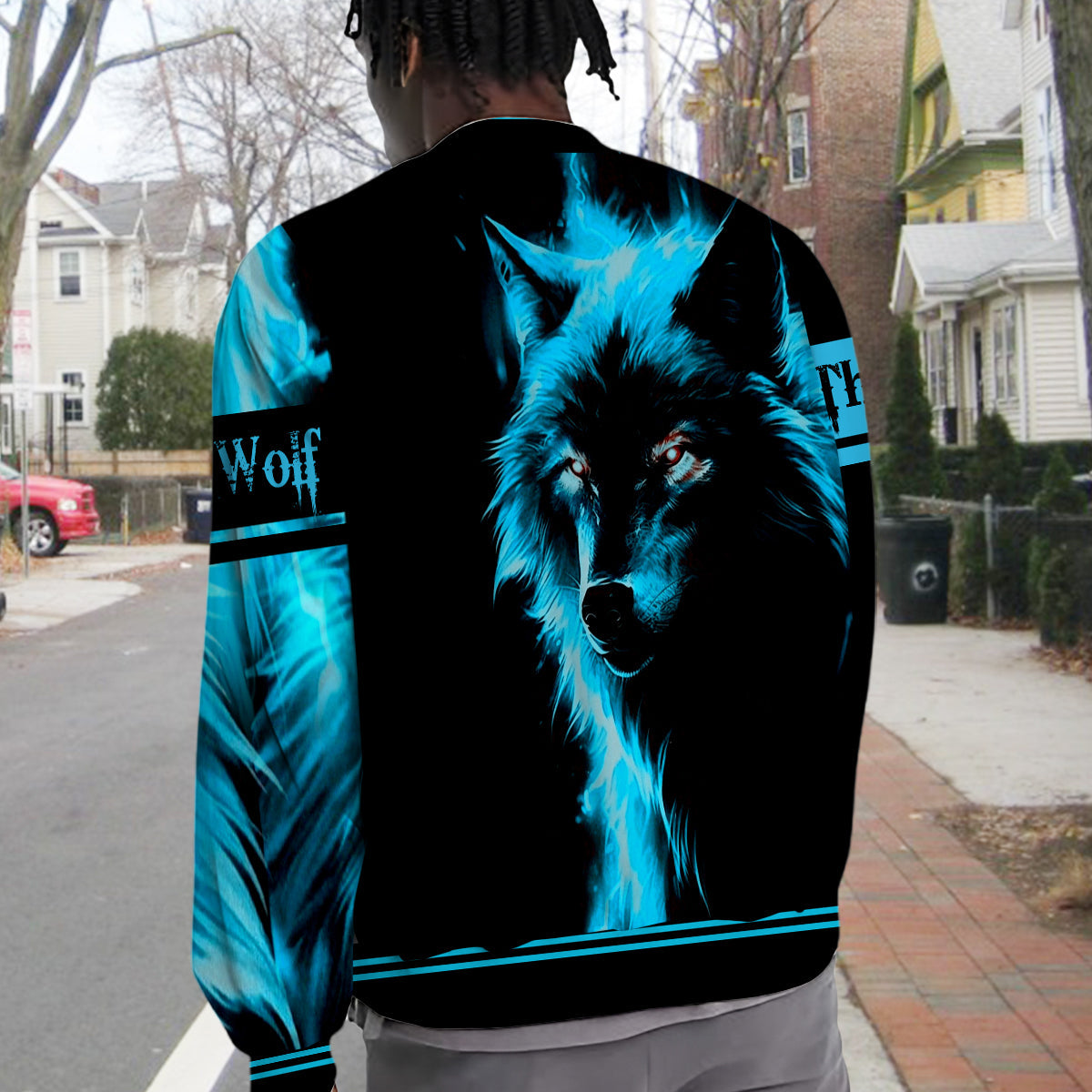 The Wolf - Personalized Wolf Varsity Jacket