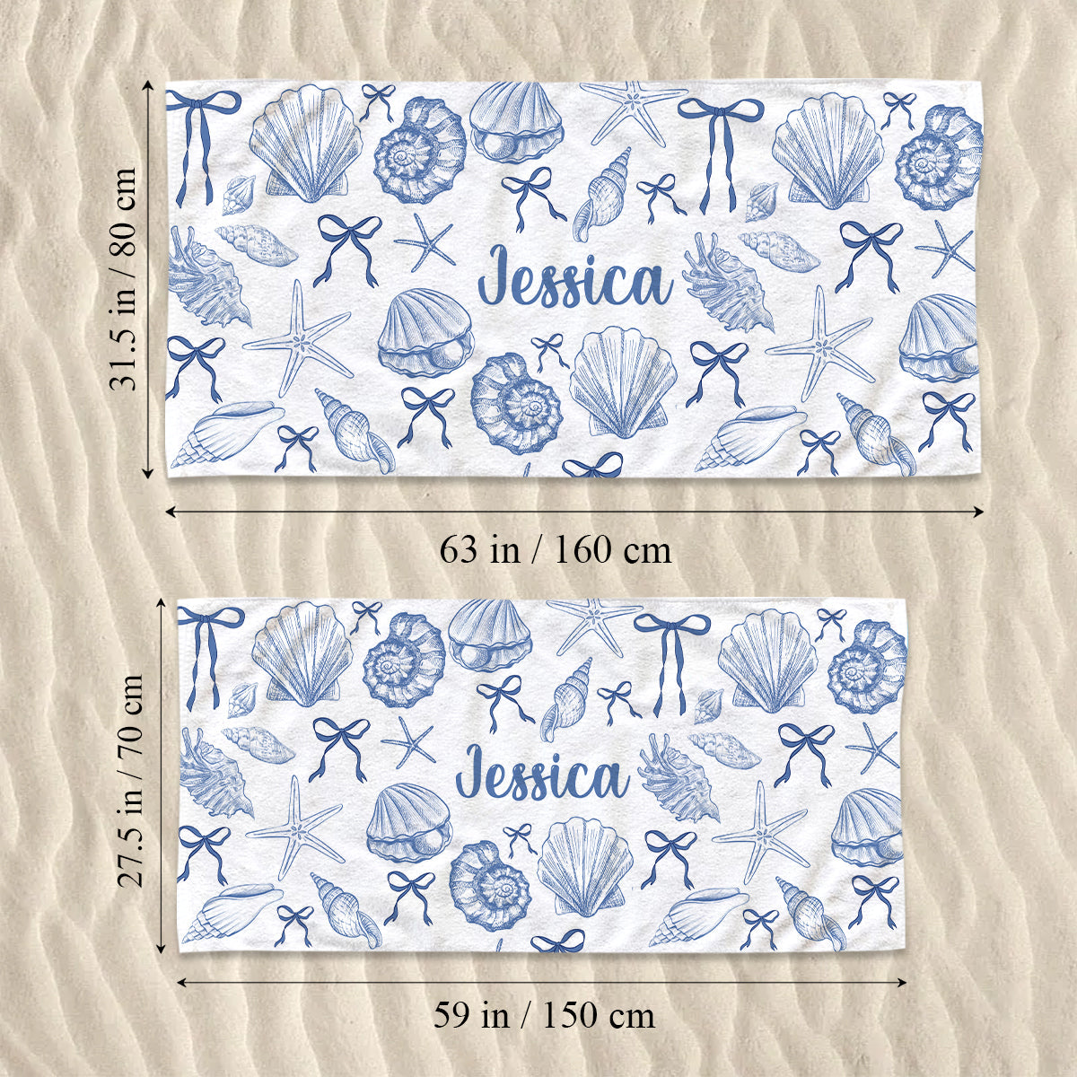 Beach Lovin' Girl - Personalized Sea Lover Quick-dry Beach Towel/ Bath Towel