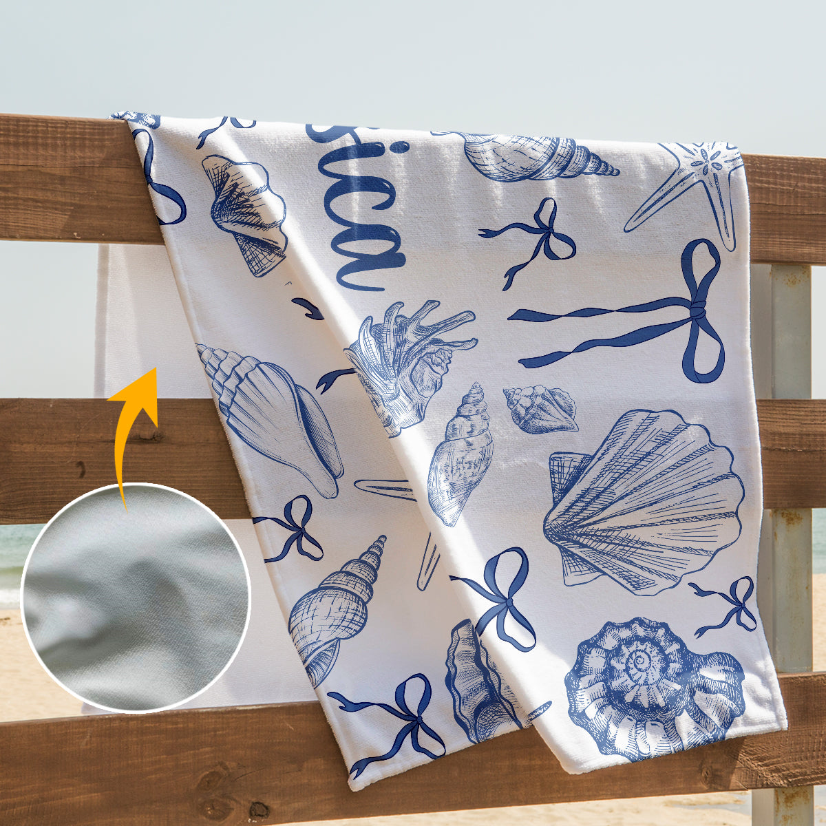 Beach Lovin' Girl - Personalized Sea Lover Quick-dry Beach Towel/ Bath Towel