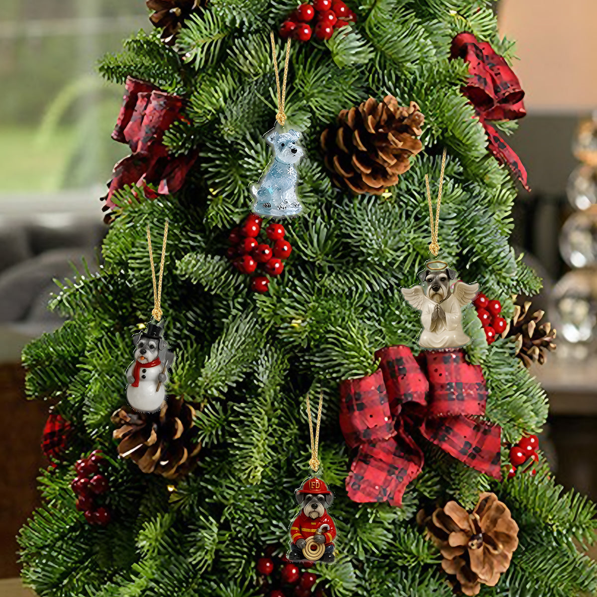 Love My Schnauzer - Personalized Schnauzer Advent Calendar With Ornaments