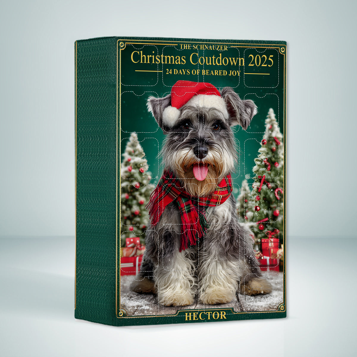 Love My Schnauzer - Personalized Schnauzer Advent Calendar With Ornaments