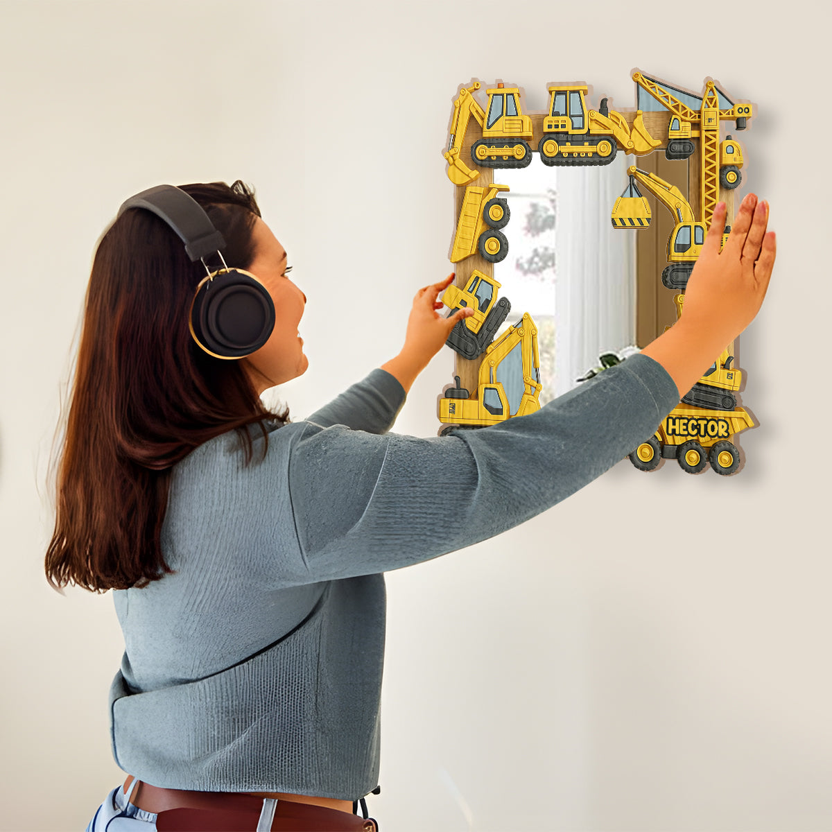 Dig & Discover Children's Gift - Personalized Kid Wall Hanging Mirror