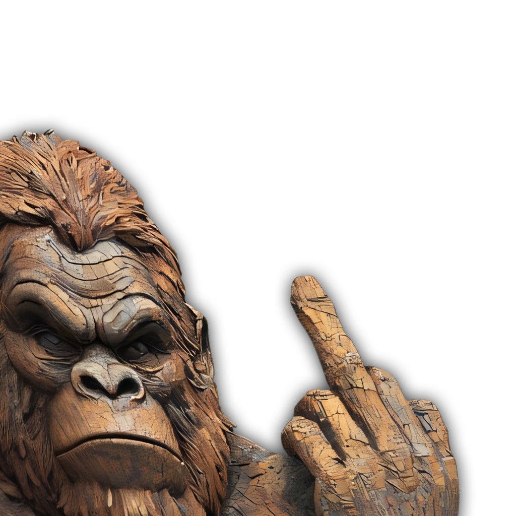 Funny Sasquatch - Personalized Hiking Cut Metal Sign