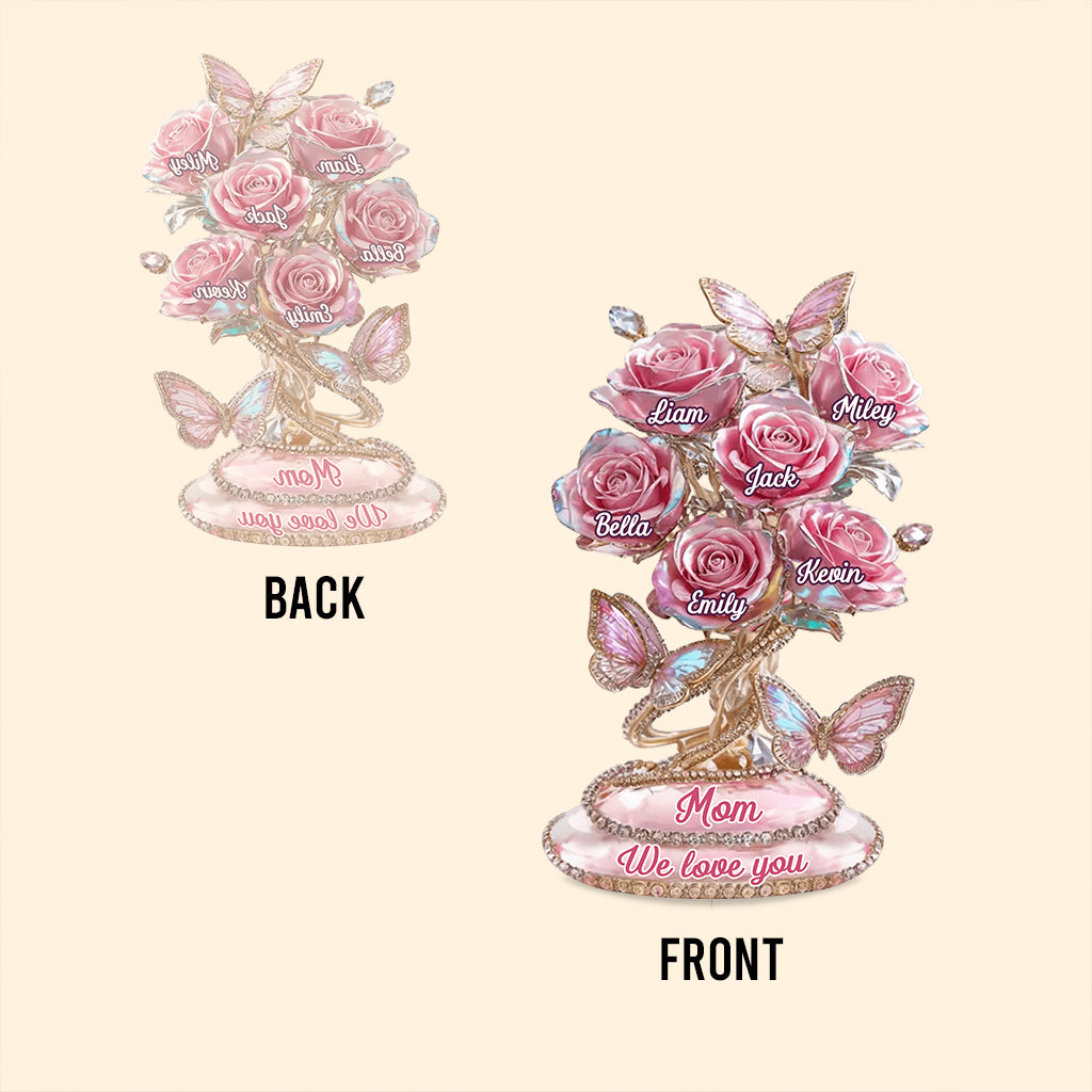 Mom We Love You - Personalized Mother Custom Shaped Acrylic Plaque