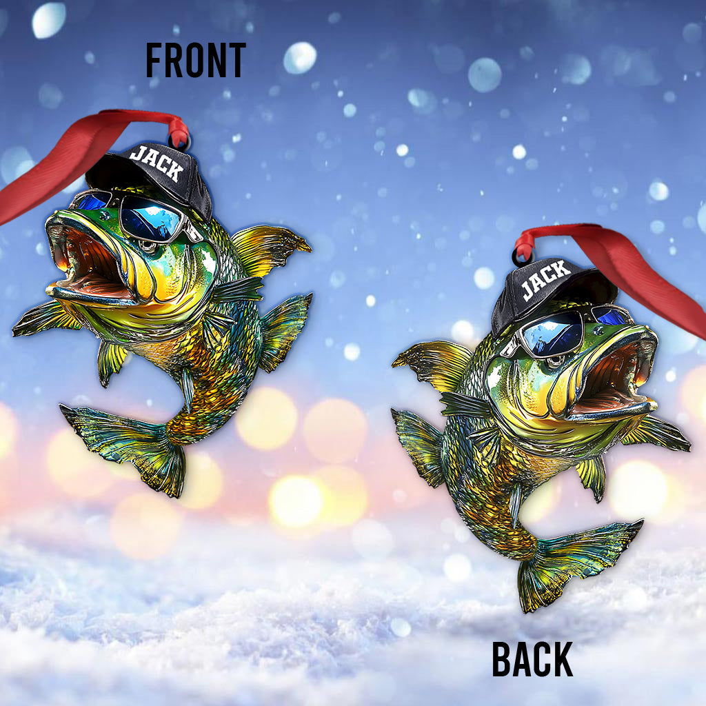 Bass Fishing - Personalized Fishing Ornament