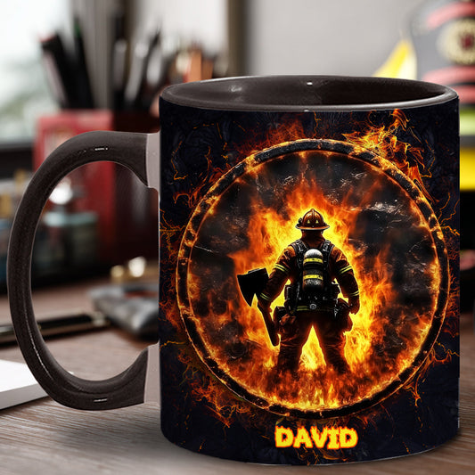 Proud Firefighter - Personalized Firefighter Accent Mug