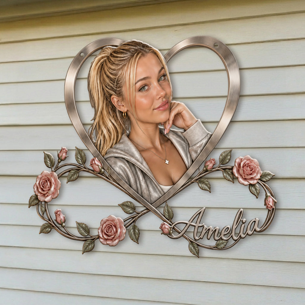 Birth Flower Gift For Loved Ones, Friends - Personalized Self Love 3D Printed Cut Metal Sign