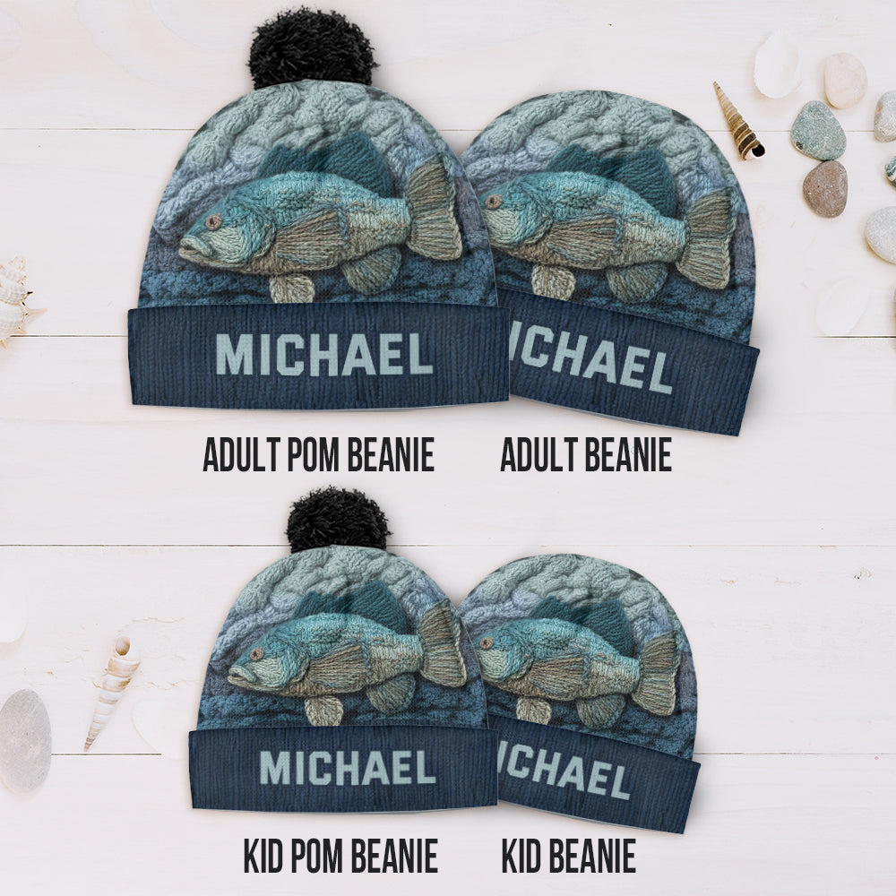 Love Fishing - Personalized Fishing Beanie Hat