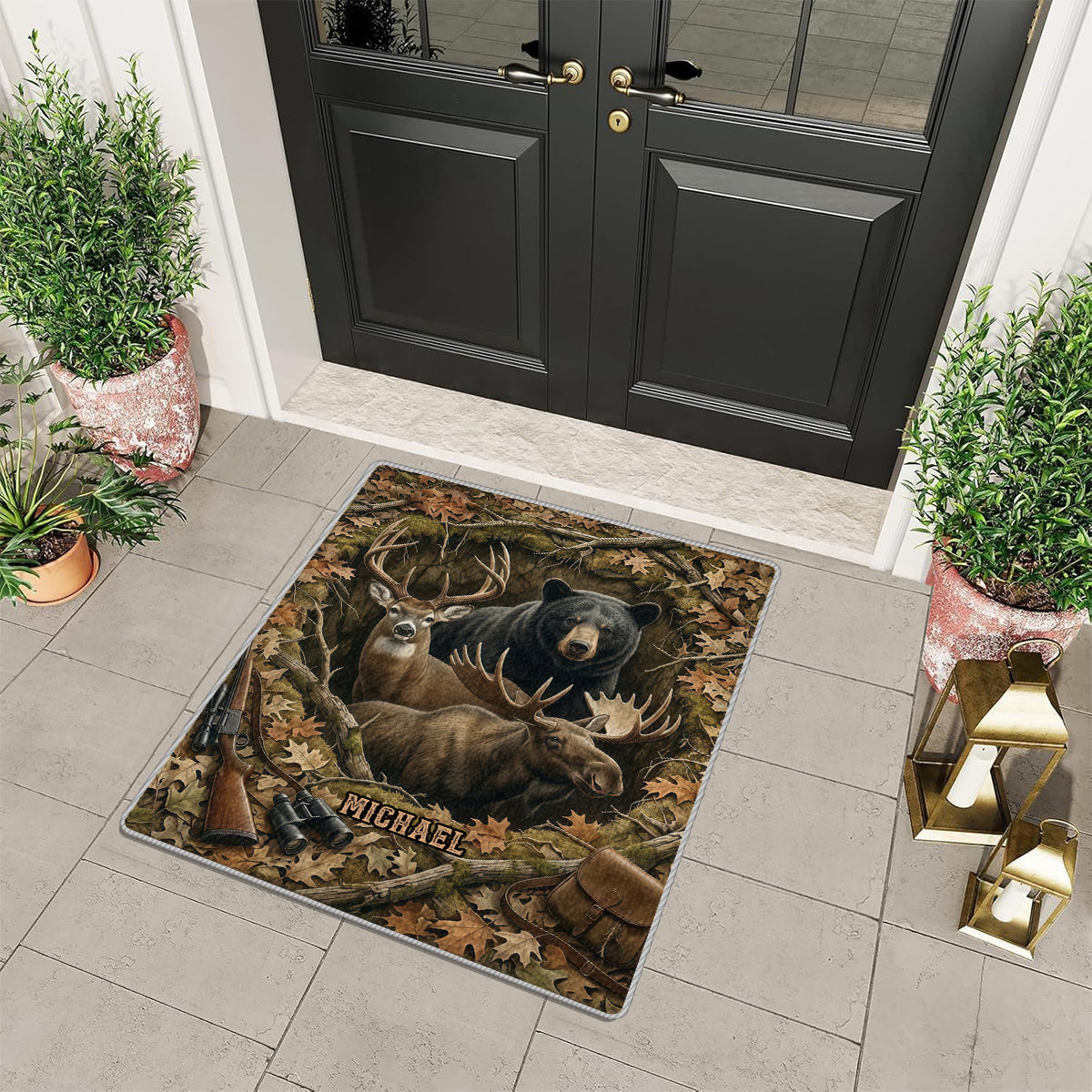 Perfect Gift For Hunting Lovers - Personalized Hunting Non-Slip Tufted Rug