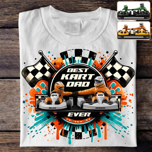 Kart Racing Loving Dad & Kid - Personalized Father T-shirt And Hoodie