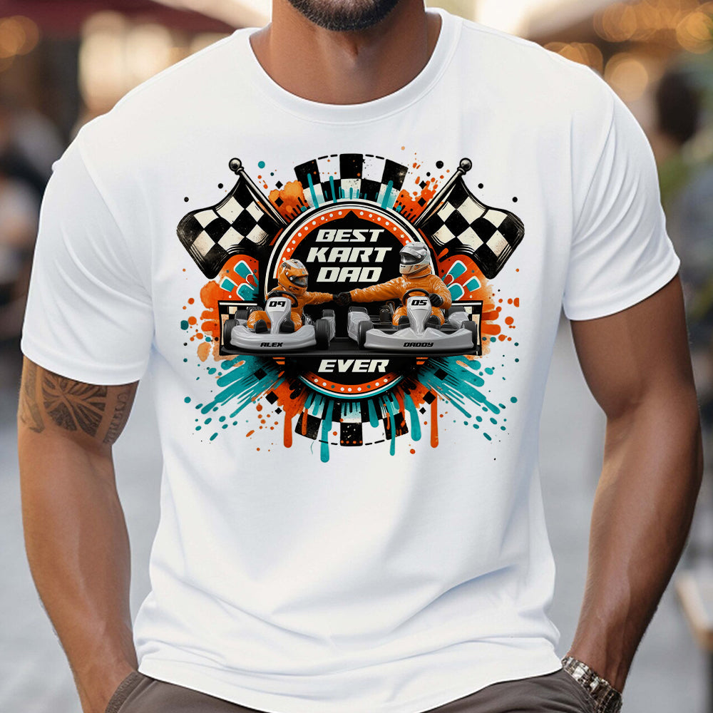Kart Racing Loving Dad & Kid - Personalized Father T-shirt And Hoodie