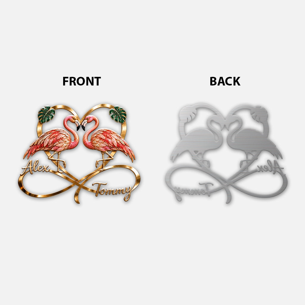 You & Me We Got This - Personalized Flamingo 3D Printed Cut Metal Sign