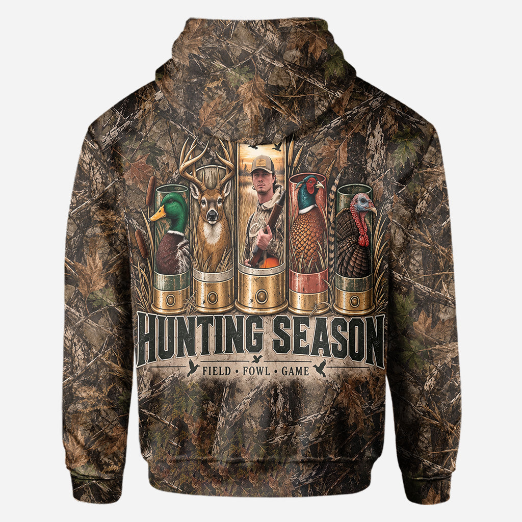 Hunting Season Camo Shirt/ Hoddie - Personalized Hunting All Over Shirt