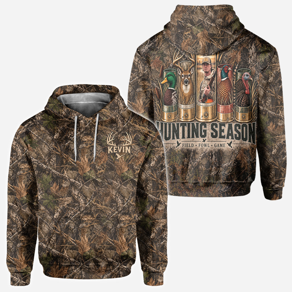 Hunting Season Camo Shirt/ Hoddie - Personalized Hunting All Over Shirt