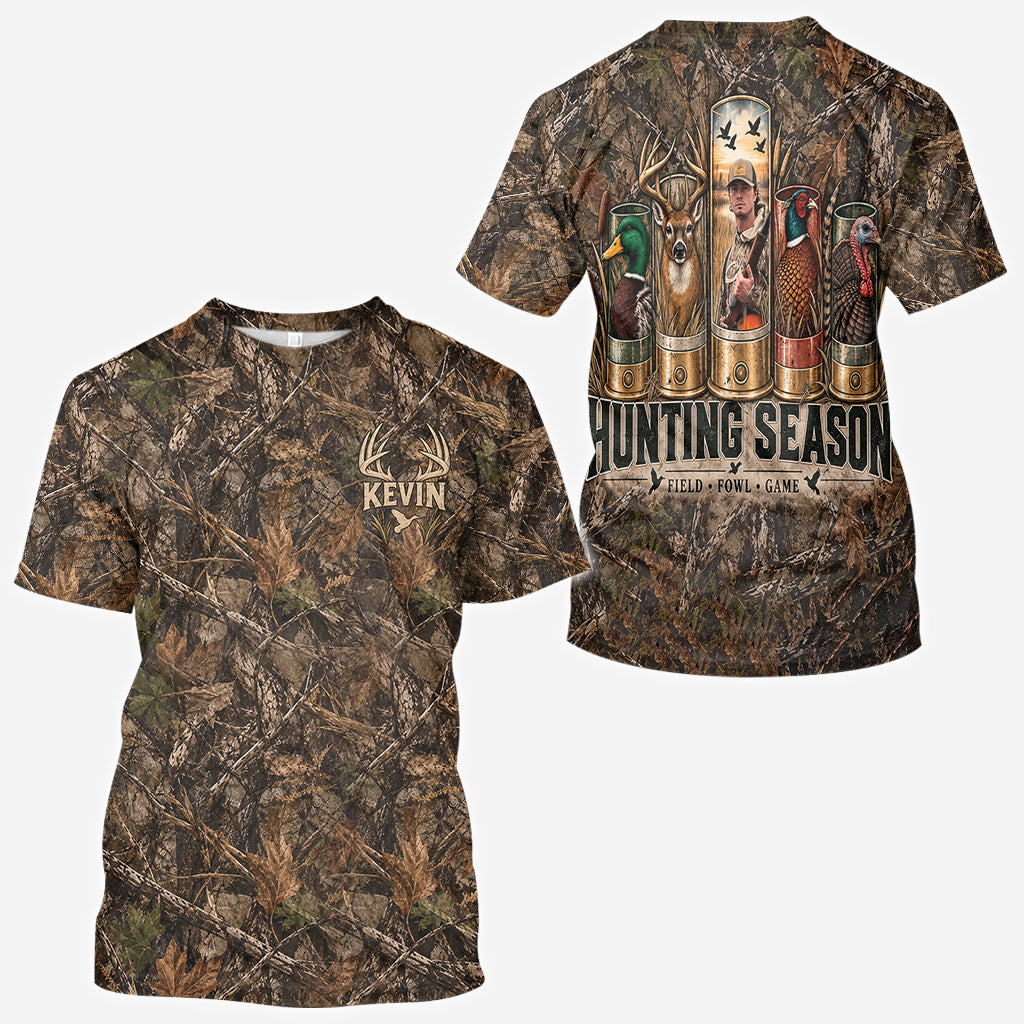 Hunting Season Camo Shirt/ Hoddie - Personalized Hunting All Over Shirt
