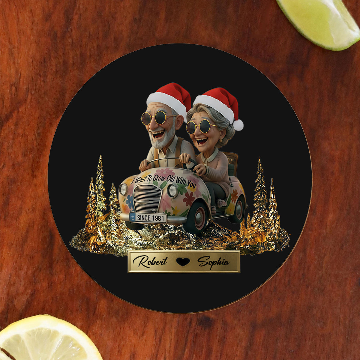 I Want To Grow Old With You - Personalized Couple Whiskey Decanter Set