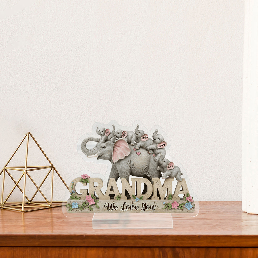 We Love You - Personalized Mother Custom Shaped Acrylic Plaque