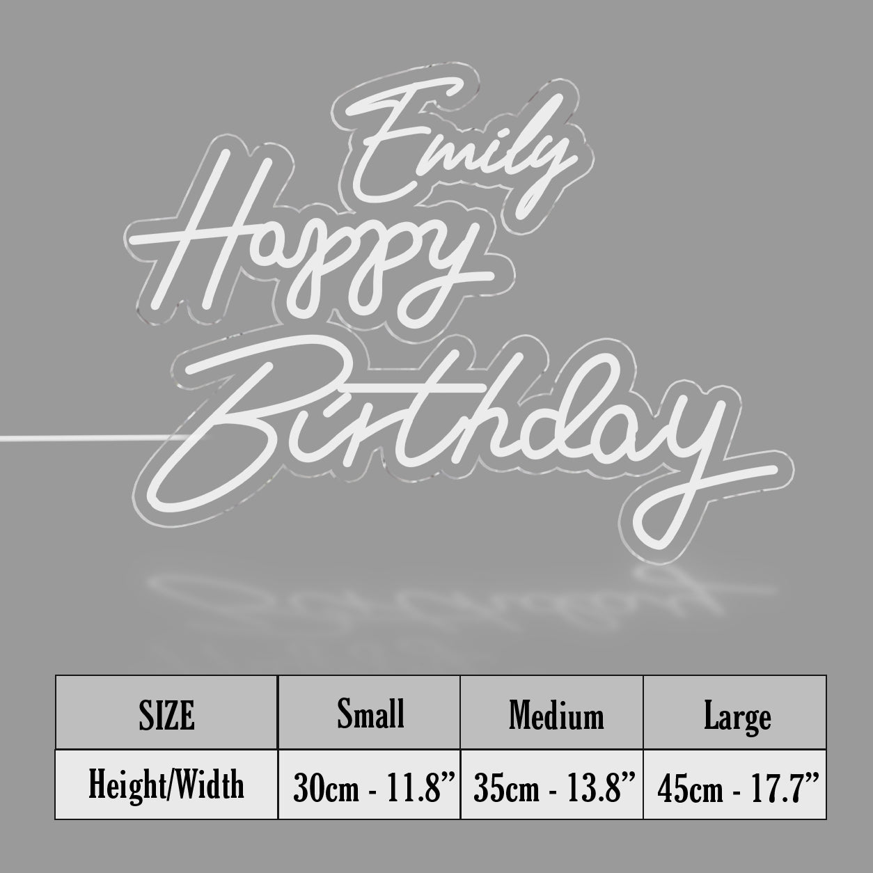 Happy Birthday - Personalized Birthday Neon LED Light Sign