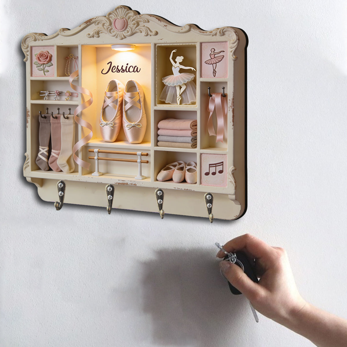 Love Ballet - Personalized Ballet Custom Shaped Hanging Rack