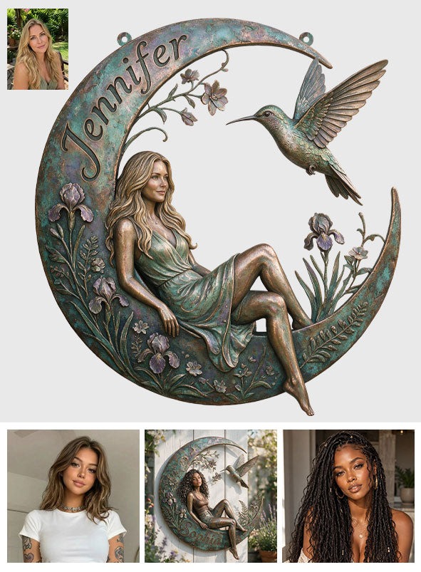 Beautiful Hummingbird - Personalized Hummingbird 3D Printed Cut Metal Sign
